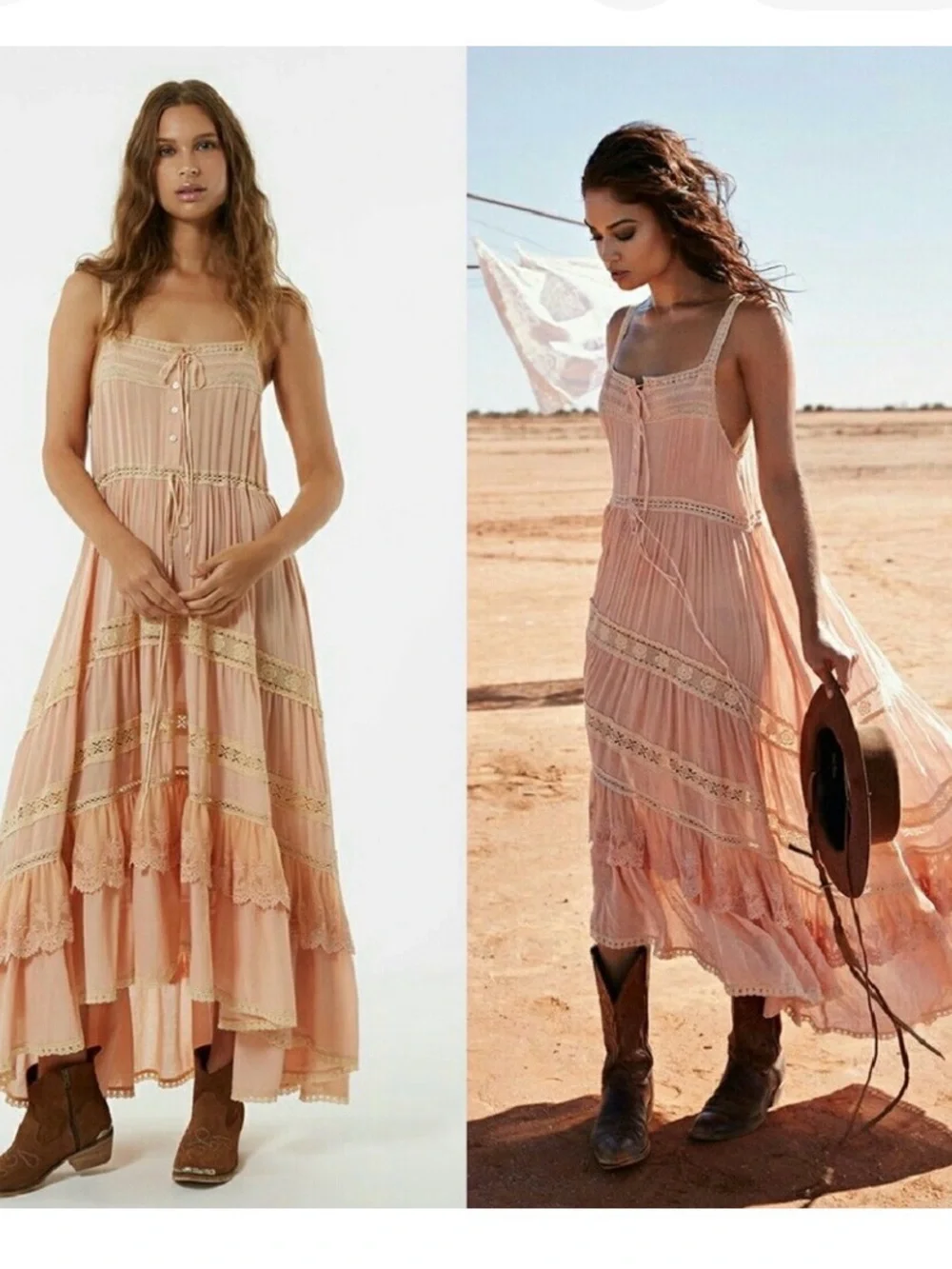 SPELL Rare Unicorn Prairie Gown in blush Spell and the Gypsy Dress - Picture 7 of 14